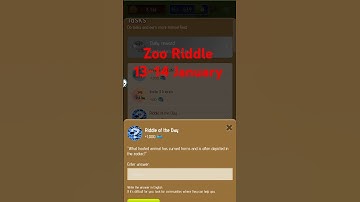 Zoo Riddle Of The Day | 13-14 January| #zoo #riddle #telegram