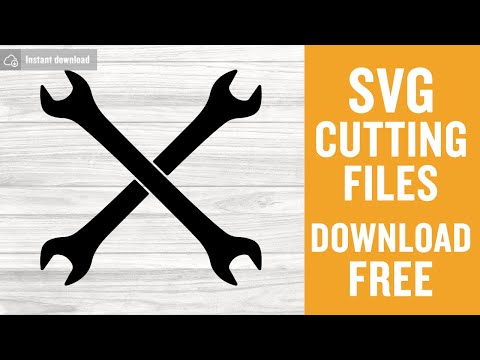 Crossed Wrenchs Svg Free Cut Files for Silhouette Cameo Free Download