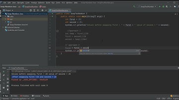 Swap two numbers in Java Interview Question