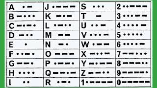 Morse code / the morse alphabet