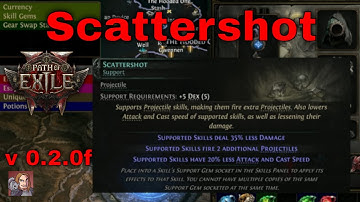 Path Of Exile 2 Support Gems - Scattershot (Extra Projectiles) v0.2.0f