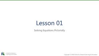 Grade 9 Math - U06 S02 L01A - Solving Equations Pictorially
