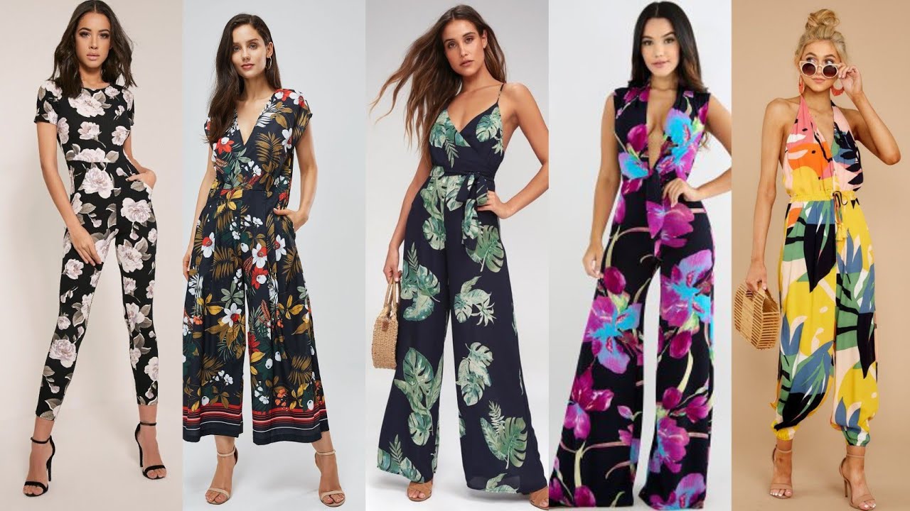 Most best designer floral print jumsuit summer collection party wear