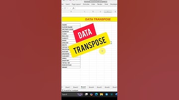 Data transpose in ms excel | data transpose #excel #shorts