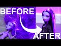 Doll Hair Makeover transformation : Fix Tangled Doll Hair EASY