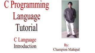 C Programming Language Tutorial Part 1 Introduction