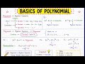 Polynomials | Class 9th & 10th | Basic Video: Zero to Hero