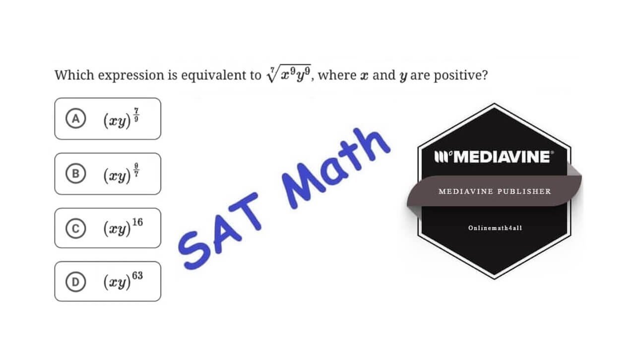 Sat Math Exponential Reltaion The SAT Math - A Problem on Exponents and Radicals - YouTube