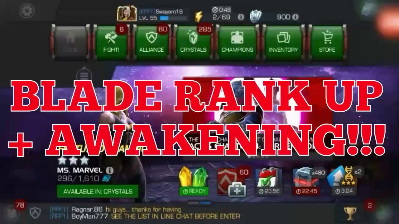 Blade Rank Up + Awakening | MARVEL CONTEST OF CHAMPIONS