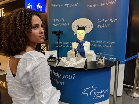 Social robot FRAnny helps passengers at Frankfurt Airport