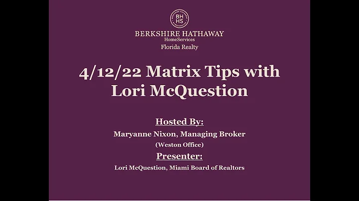 4/12/22 Matrix Tips with Lori McQuestion