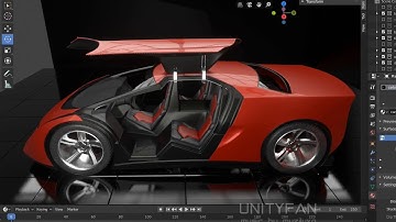 #91 3d sketching a car in blender Part 13 - 4x timelapse