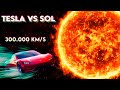 TESLA ROADSTER vs SOL (A la velocidad de la luz 300.000 Km/s)