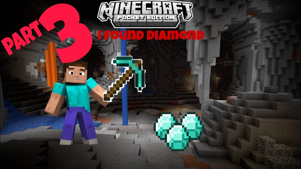 Minecraft I found diamond part 3 (HINDI) - YouTube