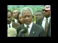 Rwanda - Kofi Annan visits memorial site