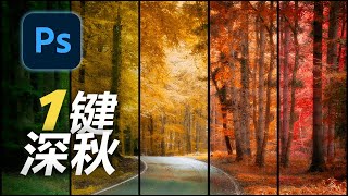 省钱省时Ps技巧5: 一键深秋! 赠送Ps动作秒转秋意盎然。 by JustYøu 1,351 views 6 months ago 4 minutes, 35 seconds