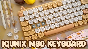 IQUNIX M80 Purry Cat "Tabby" Mechanical Keyboard + Kaihl Blue Switches