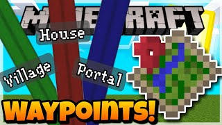 Minecraft WAYPOINTS Addon! - Add, Remove & Teleport To Your Waypoint! [Bedrock/MCPE] screenshot 1