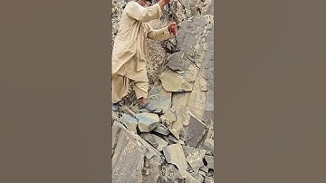 Daily Rocks Extraction Job 🪨⛏️ #dailyjob #stonemining #stoneworkers
