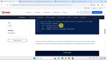 How To Send Sms With Brand Name Using Twilio