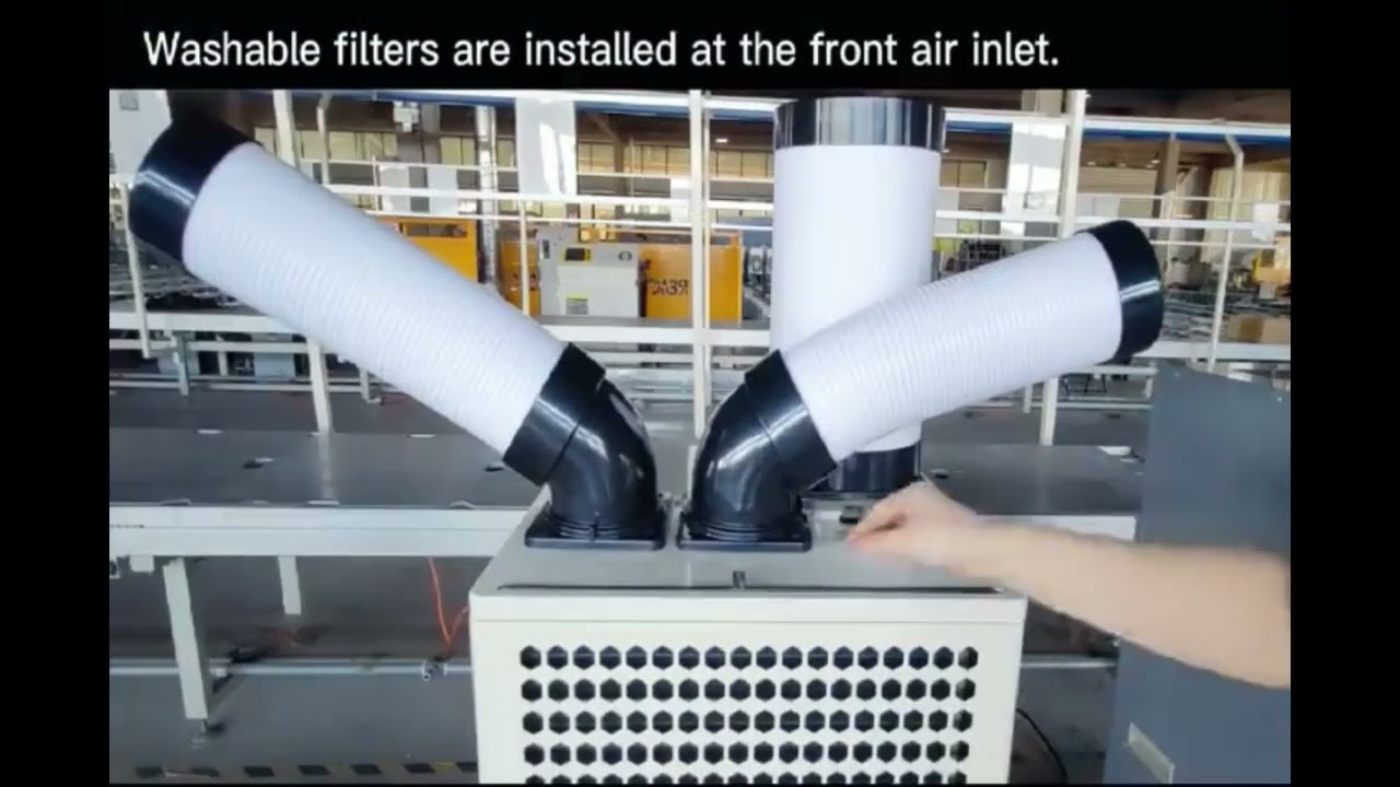 מזגן נייד תעשייתי 2.5 טון קירור SmartAir - YouTube