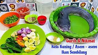 RESEP KELO KUNING / ASEM - ASEM IKAN SEMBILANG. BUATNYA MUDAH RASANE GURIH MANTUL