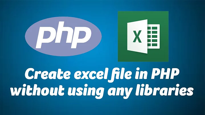 Create excel file in PHP without using any libraries