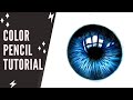 How to draw iris  eyes  color pencil tutorial