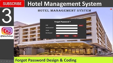 3. Hotel Management System in java - Forgot Password Page (JFrame, Mysql Database, Netbeans IDE)