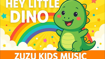 Hey Little Dino 🦖🎶 | Fun Dinosaur Dance Song for Kids | Zuzu Kids Songs