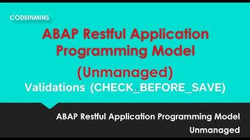 Part 12: Unmanaged ABAP RESTful Application Programming Model (RAP) - Validations