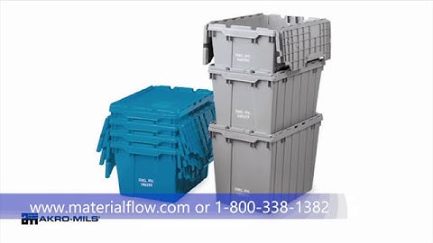 Akro-Mils Attached Lid Containers