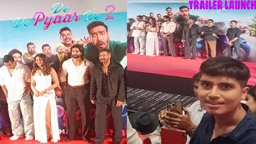 Ajay Devgn, Rakul Preet Singh, R. Madhavan and Meezaan at De De Pyaar De 2 Trailer Launch 😀