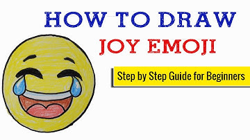 How to Draw Laughing Tears of Joy Emoji - Step By Step Drawing For Beginners #Drawing