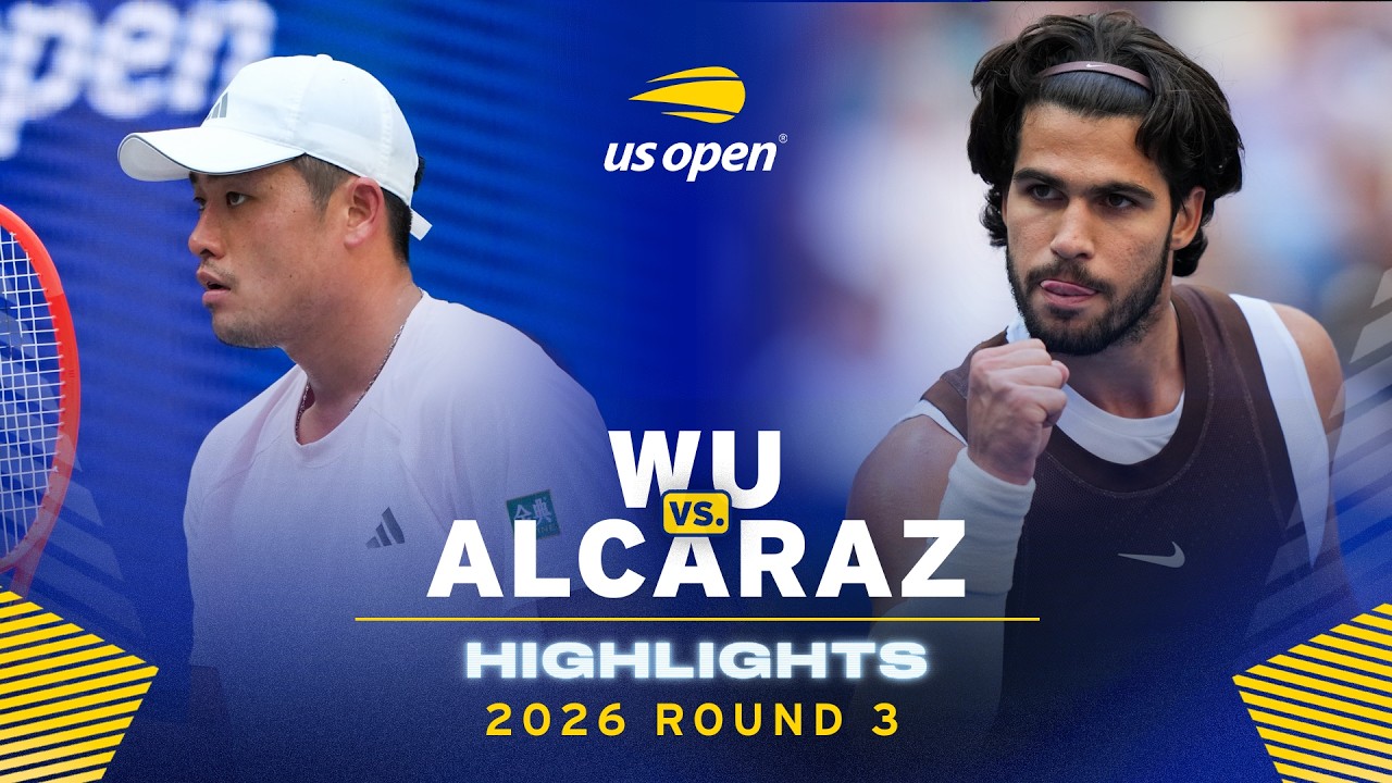Yibing Wu vs. Carlos Alcaraz Highlights | 2026 US Open Round 3