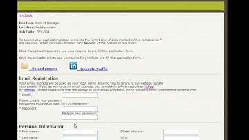 Career website features in Taleo Business Edition