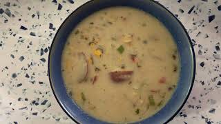 Delicious Corn Chowder soup شوربة الذرة اللذيذة اه وربنا