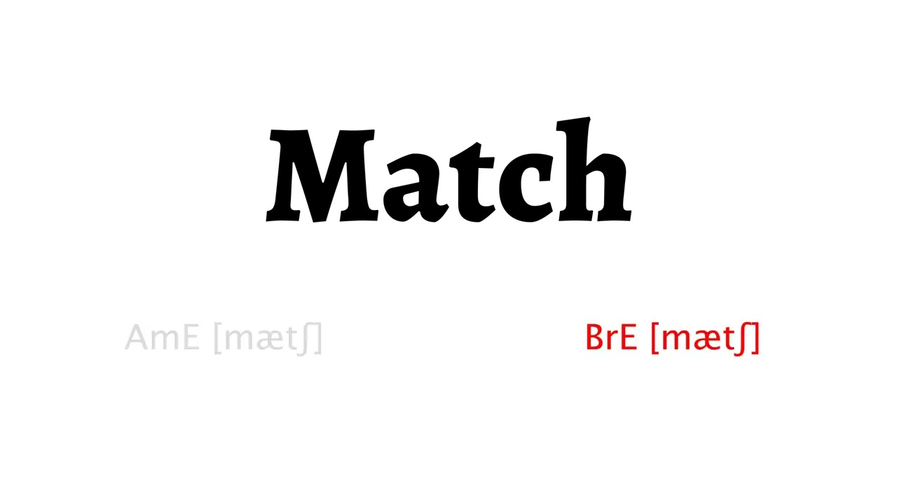 How to Pronounce match in American English and British English