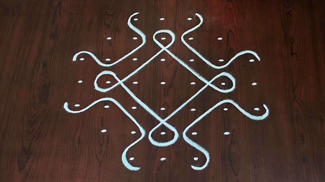 7×3dots melikala muggulu|easy rangoli|daily chukkala muggulu||sikku,kambhi,neli kolams|#Nice Rangoli