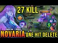 Novaria 27 kills insane one hit damage build  build top 1 global novaria  mlbb