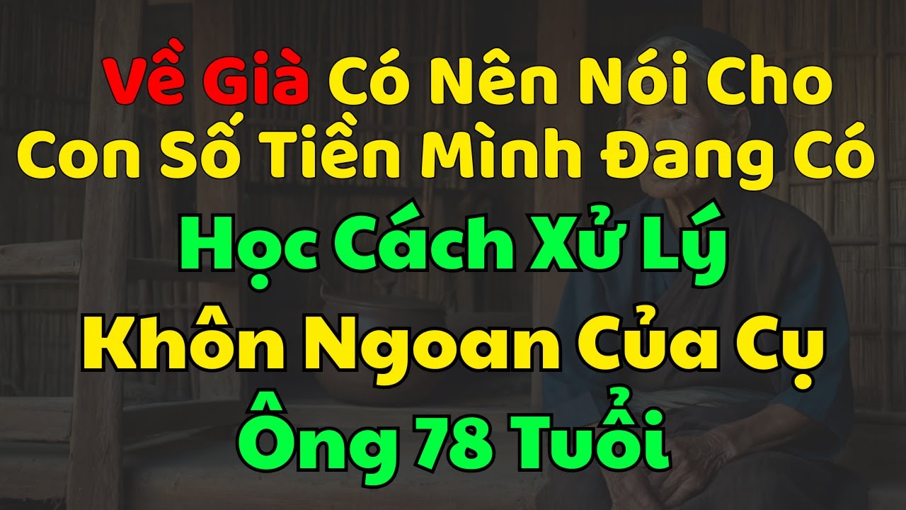 Về Già! Có Nên Nói Với Con Số Tiền Mình Đang Có, Cách Xử Lý Vô Cùng Khôn Ngoan Của Cụ Ông 78 Tuổi