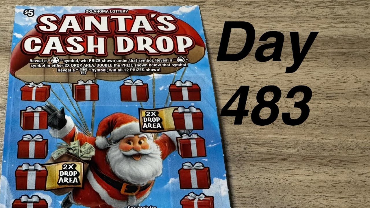 Santa’s Cash Drop - Day 483 of Scratching Lottery Tickets - Oklahoma Lottery