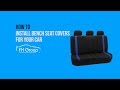 Quick Installation for Rear Bench Seat Covers for Sedan Truck and SUV- FH Group®