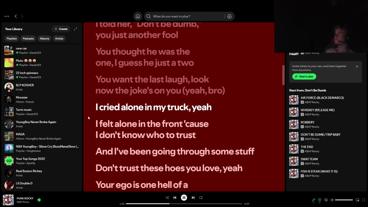 reacting to a few songs off of Dont Be Dumb by Asap Rocky