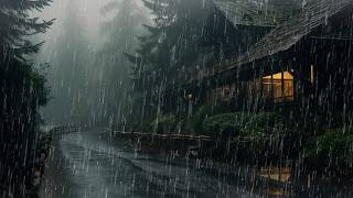 Download lagu Deep Sleep Instantly With Heavy Rain On Roof & Thunder | Relaxing Rain Sounds For Sleep, Meditation