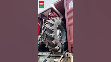 Massey Ferguson 385 4WD Tractor Fully Equipped Being Loaded Into Container MasseyFerguson 