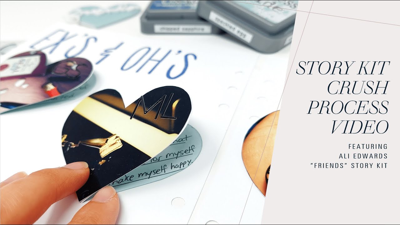 Story Kit Crush (Ali Edwards "Friends" Story Kit): Story Album Process Video - Ex's & Oh's