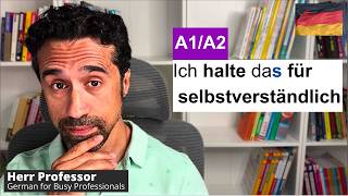2-Minute German Class (Beginner) | take something for granted