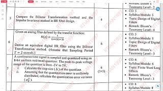 DIGITAL SIGNAL PROCESSING | CLASS TEST 2 | 2026