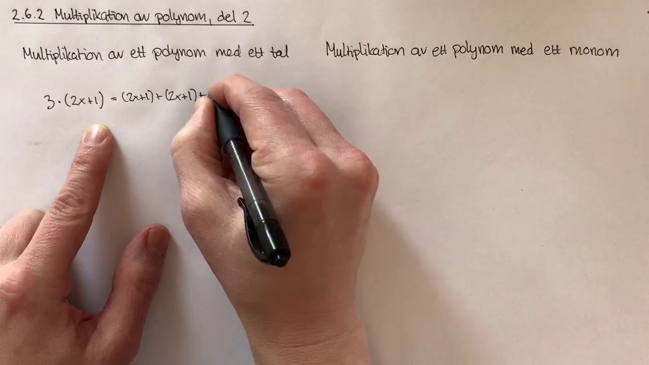 HMa5 2.6.2 Multiplikation av polynom, del 2 - YouTube